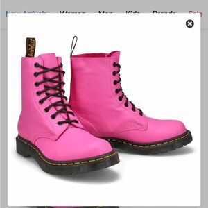 Gently worn Dr. Martens Bold Pink Combat Boots💕